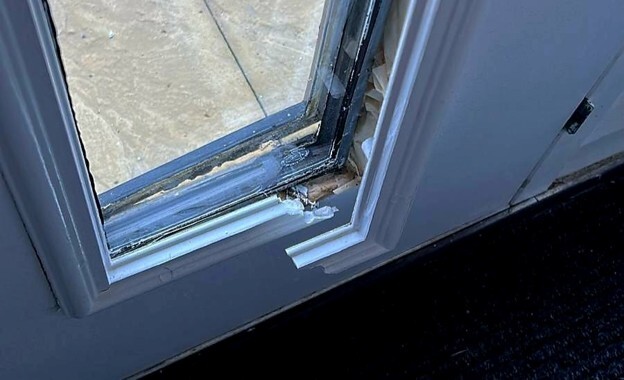 A water pipe with an out of service label on it due to the block cleaning company not reporting the issue when they noticed it.
